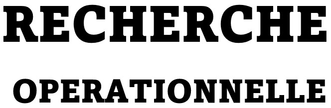 Course Image RECHERCHE OPERATIONNELLE-S3